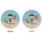 Pirate Scene Round Linen Placemats - APPROVAL (double sided)