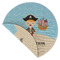 Pirate Scene Round Linen Placemats - Front (folded corner double sided)