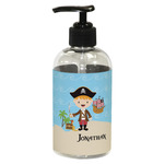 Pirate Scene Plastic Soap / Lotion Dispenser (8 oz - Small - Black) (Personalized)