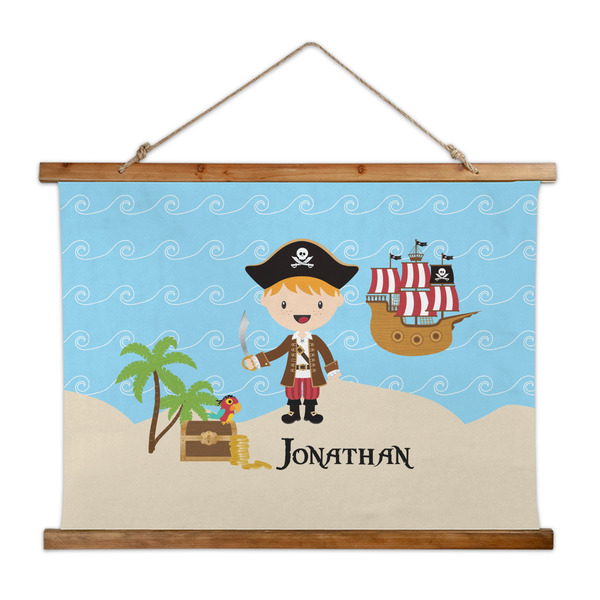 Custom Pirate Scene Wall Hanging Tapestry - Wide (Personalized)