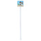 Pirate Scene White Plastic Stir Stick - Double Sided - Square - Single Stick