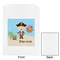 Pirate Scene White Treat Bag - Front & Back View