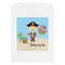 Pirate Scene White Treat Bag - Front View