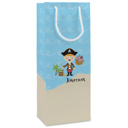Pirate Scene Wine Gift Bags - Matte (Personalized)