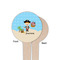 Pirate Scene Wooden 4" Food Pick - Round - Single Sided - Front & Back