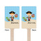 Pirate Scene Wooden 6.25" Stir Stick - Rectangular - Double Sided - Front & Back