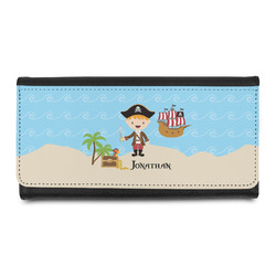 Pirate Scene Leatherette Ladies Wallet (Personalized)