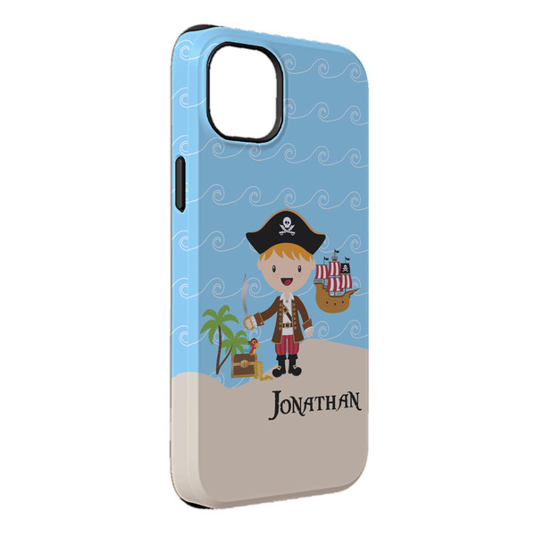 Custom Pirate Scene iPhone Case - Rubber Lined - iPhone 14 Plus (Personalized)