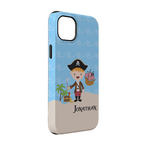 Custom Pirate Scene iPhone Case - Rubber Lined - iPhone 14 (Personalized)