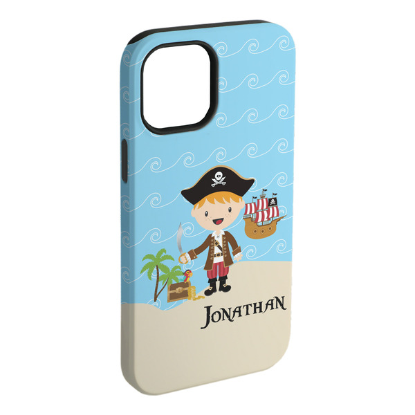 Custom Pirate Scene iPhone Case - Rubber Lined - iPhone 15 Plus (Personalized)