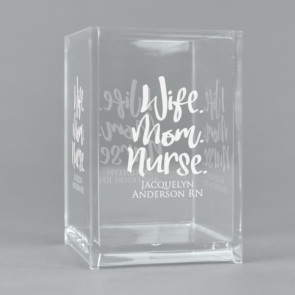 Custom Nursing Quotes Acrylic Pen Holder (Personalized)