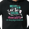 Nursing Quotes Black Hoodie on Model - CloseUp