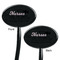 Nursing Quotes Black Plastic 7" Stir Stick - Double Sided - Oval - Front & Back