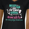 Nursing Quotes Black V-Neck T-Shirt on Model - CloseUp