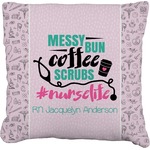 Nursing Quotes Faux-Linen Throw Pillow 18" (Personalized)