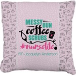 Nursing Quotes Faux-Linen Throw Pillow 20" (Personalized)