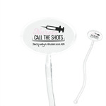 Nursing Quotes 7" Oval Plastic Stir Sticks - Clear (Personalized)