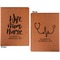 Nursing Quotes Cognac Leatherette Portfolios with Notepad - Large - Double Sided - Apvl