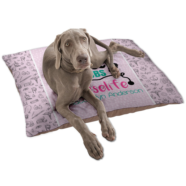 Custom Nursing Quotes Dog Bed - Large w/ Name or Text