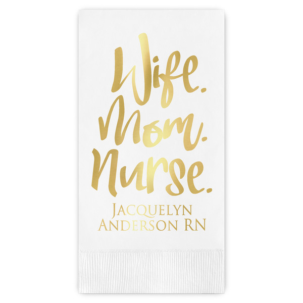 Custom Nursing Quotes Guest Napkins - Foil Stamped (Personalized)