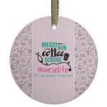 Nursing Quotes Flat Glass Ornament - Round w/ Name or Text