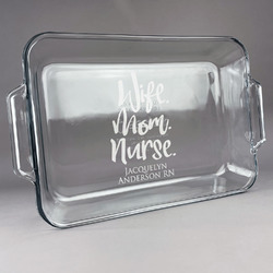 Nursing Quotes Glass Baking Dish with Truefit Lid - 13in x 9in (Personalized)