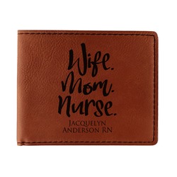 Nursing Quotes Leatherette Bifold Wallet - Double Sided (Personalized)