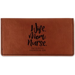 Nursing Quotes Leatherette Checkbook Holder - Single Sided (Personalized)