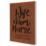 Nursing Quotes Leatherette Journal - Large - Single Sided (Personalized)