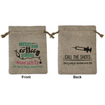 Nursing Quotes Medium Burlap Gift Bag - Front & Back (Personalized)