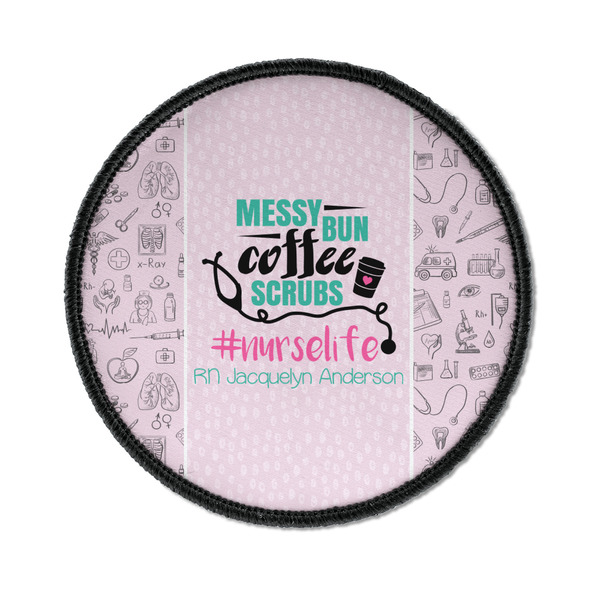 Custom Nursing Quotes Iron On Round Patch w/ Name or Text