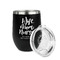 Nursing Quotes Stainless Wine Tumblers - Black - Double Sided - Alt View