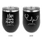 Nursing Quotes Stainless Wine Tumblers - Black - Double Sided - Approval