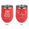 Nursing Quotes Stainless Wine Tumblers - Coral - Double Sided - Approval