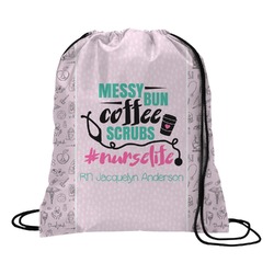 Nursing Quotes Drawstring Backpack - Medium (Personalized)