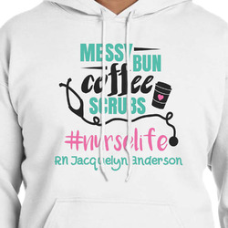 Nursing Quotes Hoodie - White - Medium (Personalized)