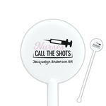 Nursing Quotes 5.5" Round Plastic Stir Sticks - White - Single Sided (Personalized)