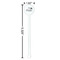 Nursing Quotes White Plastic 5.5" Stir Stick - Round - Dimensions