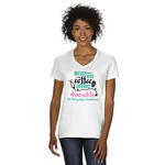 Nursing Quotes Women's V-Neck T-Shirt - White - 3XL (Personalized)