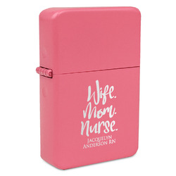 Nursing Quotes Windproof Lighter - Pink - Double Sided (Personalized)