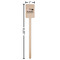 Nursing Quotes Wooden 6.25" Stir Stick - Rectangular - Dimensions