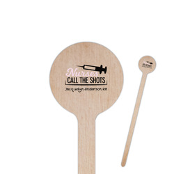 Nursing Quotes 6" Round Wooden Stir Sticks - Single Sided (Personalized)