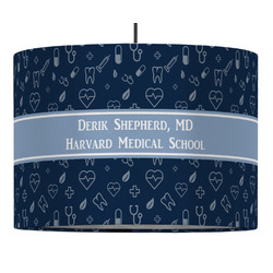 Medical Doctor 16" Drum Pendant Lamp - Fabric (Personalized)