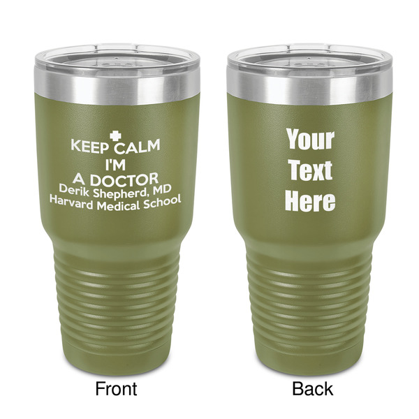 Custom Medical Doctor 30 oz Stainless Steel Tumbler - Olive - Double-Sided (Personalized)