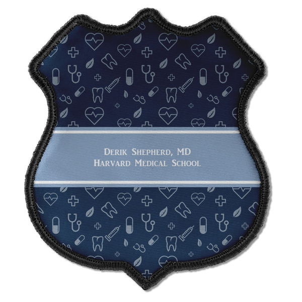 Custom Medical Doctor Iron On Shield Patch C w/ Name or Text