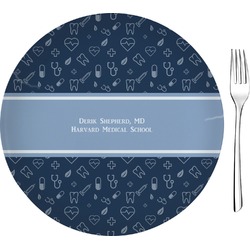 Medical Doctor 8" Glass Appetizer / Dessert Plates - Single or Set (Personalized)