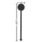 Medical Doctor Black Plastic 5.5" Stir Stick - Round - Dimensions