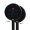 Medical Doctor Black Plastic 5.5" Stir Stick - Single Sided - Round - Front & Back