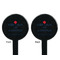 Medical Doctor Black Plastic 7" Stir Stick - Double Sided - Round - Front & Back