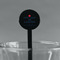 Medical Doctor Black Plastic 7" Stir Stick - Round - Main